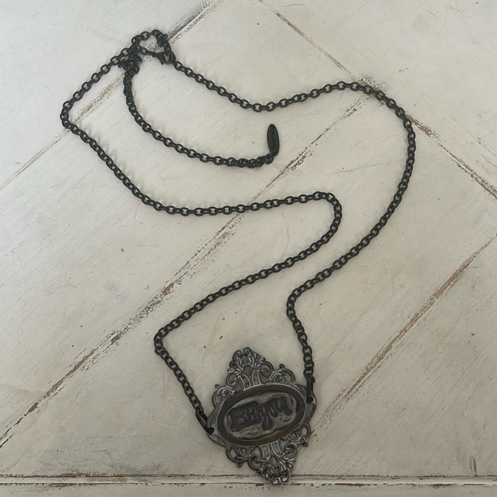 Plunder long necklace “BE you” 20” adjustable chain